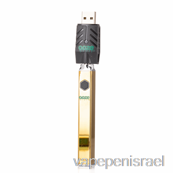 חד פעמי Vape Israel Ooze Quad Flex Temp 500mah סוללה זהב
